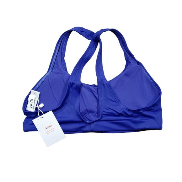 Andie Swim Caledonia Top Lapis Blue Size Small Bikini Crossover Back Lined - Picture 3 of 6